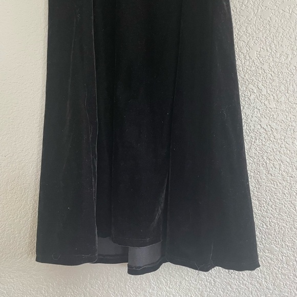 Don’t Ask Why | black spaghetti strap swing dress velvet like one size - Picture 6 of 6